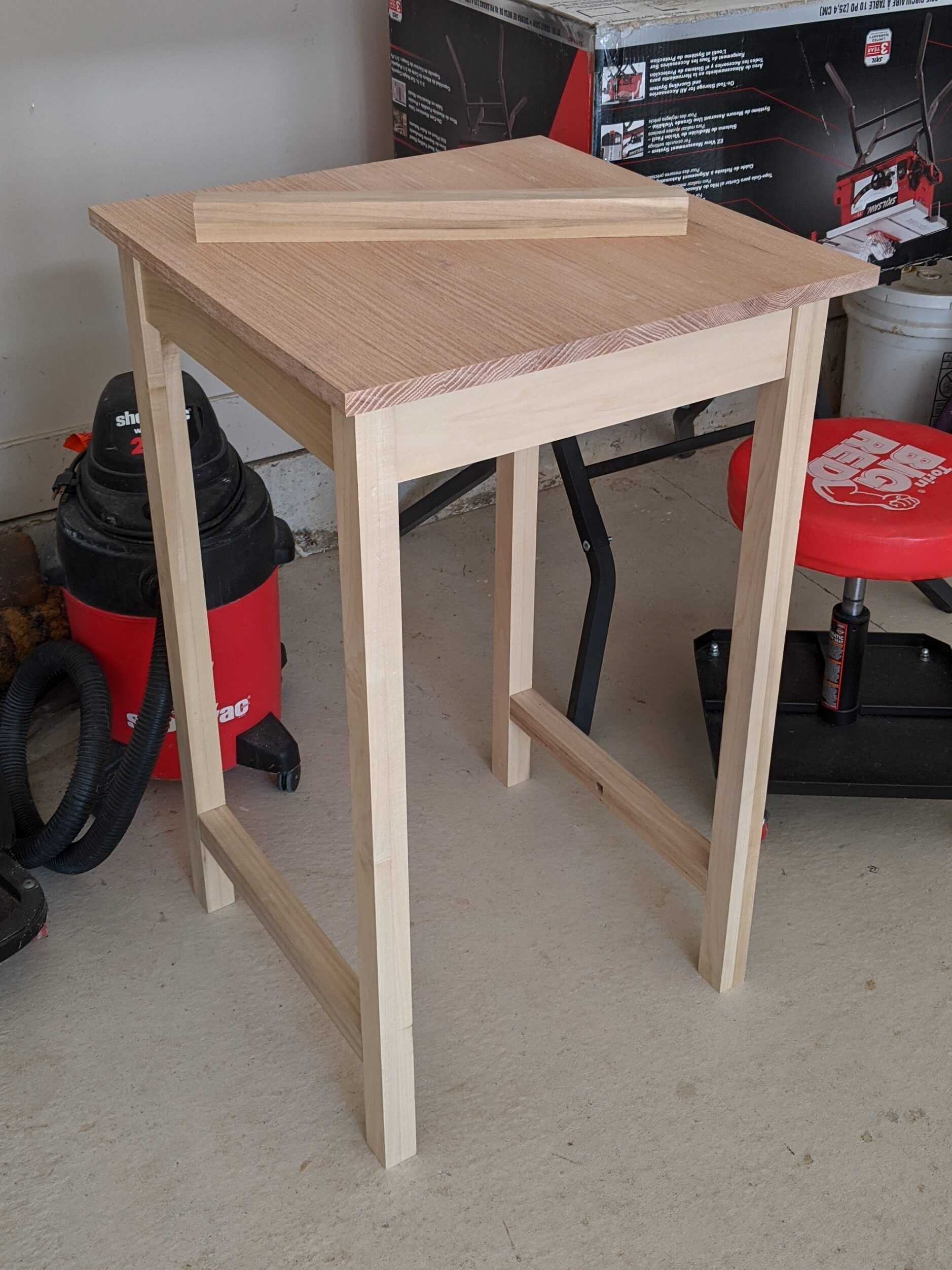 Side table dry-fit test