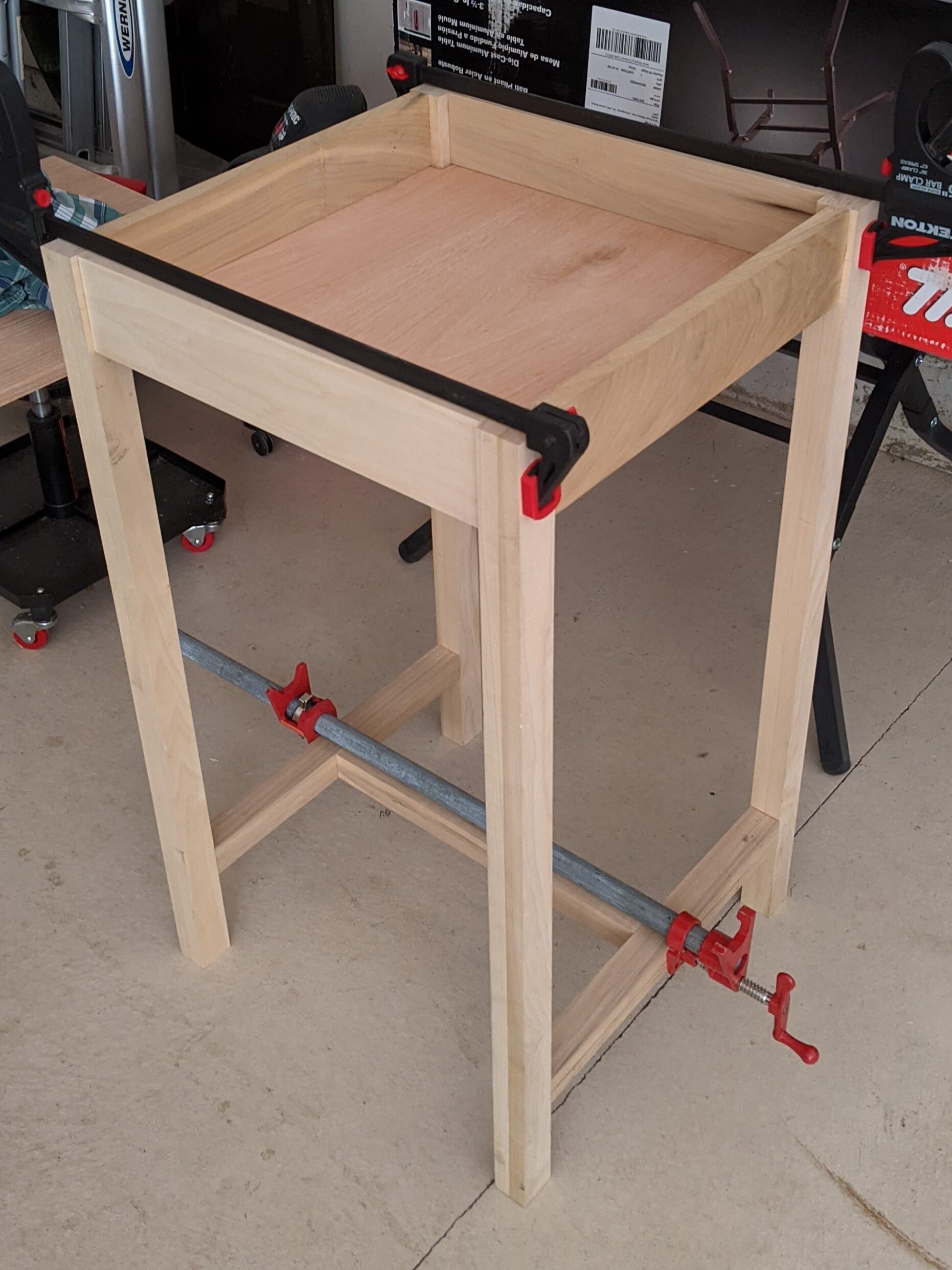 Final glue-up on my side table